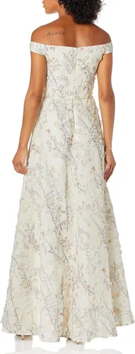 Miniatura 2 de Vestido con hombros descubiertos para mujer con tela 3D novedosa