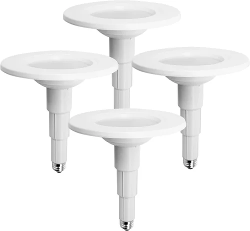 Miniatura 10 de Jolux Luz LED ajustable de 4 pulgadas 5CCT para remodelación, 2700K-5000K CCT seleccionable, 6W = 40W 500LM, base E26 regulable, borde biselado