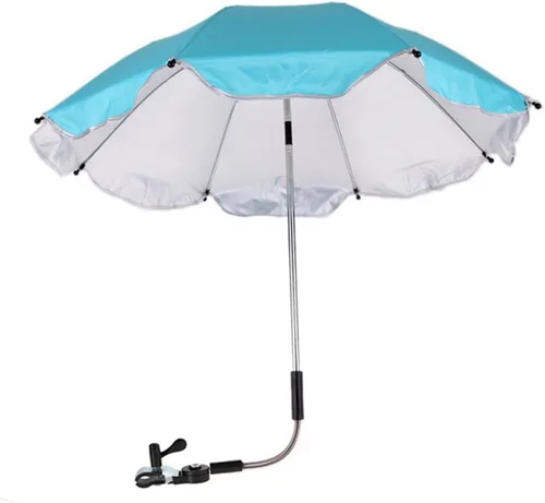 Miniatura 8 de Paraguas para sombrilla y sombrilla, cubierta de toldo de lluvia para cochecito de bebé, silla de ruedas, protección contra rayos UV Rosado