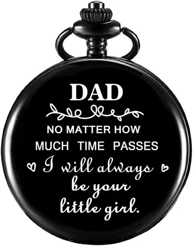 Miniatura 2 de Regalos para papá, reloj de bolsillo grabado, cumpleaños, aniversario, regalo significativo del día del padre para hombres