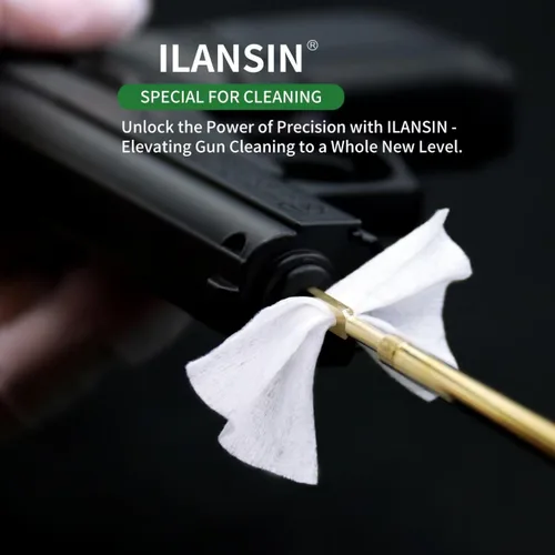 Miniatura 5 de Cotton Gun Cleaning Patches + Needle Odorless CLP Oil，Lint Free Gun Cleaning Cloth,Wipes for Pro Shot Pistol/All Caliber of Firearms Gun Cleaning