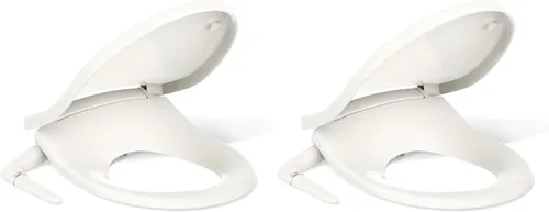 Miniatura 14 de Kohler PureWash M250 - Asiento de inodoro para bidé, redondo, manual, color crema, con tapa de cierre silencioso que evita golpes, fácil instalación