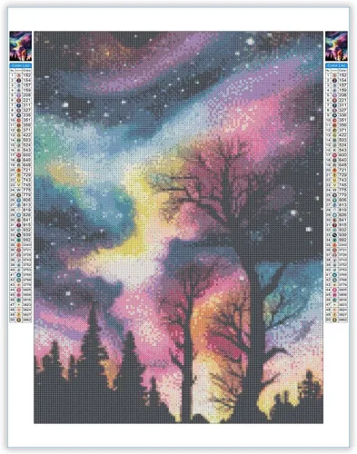 Miniatura 4 de CoHraeu Kits de pintura de diamantes en D para adultos, kits de pintura de diamantes de árbol de estrella, arte de gemas de diamante para decoración