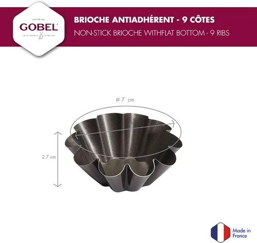Miniatura 2 de Gobel Brioche 9 Wave 293720 φ68 mm Acero Francia WGC492 [importación paralela]