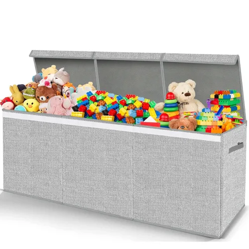 Miniatura 8 de Pantryily Almacenamiento de Juguetes para Niñas - Caja Baúl de Juguetes Extra Grande para Niños, Organizadores de Juguetes Plegables y Rosa