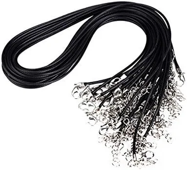 Miniatura 3 de Mudder - Cuerda de imitación piel, colgante de cadena de cordón trenzado, con broce con forma de pinza. 20