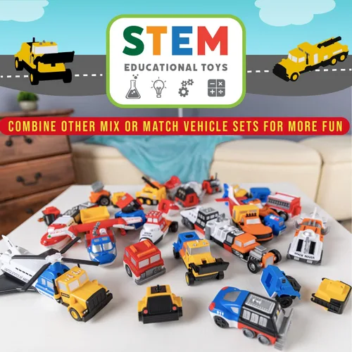 Miniatura 6 de Popular Playthings Vehículos de construcción magnéticos para mezclar o combinar