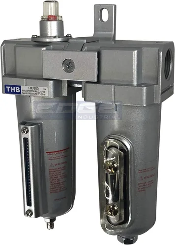 Miniatura 5 de Grado industrial 3/4" NPT, filtro de coalescencia en línea y combinación de secador de aire desecante con cuencos de metal para equipo de pistola
