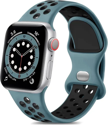 Miniatura 16 de Lerobo - Bandas deportivas compatibles con Apple Watch Band de 40 mm, 41 mm, 38 mm y 42 mm para Series 11, 10 para mujeres y hombres, suaves bandas