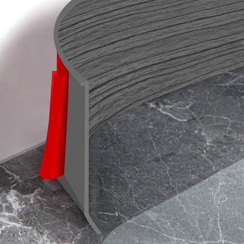 Miniatura 10 de Moldura Flexible para Zócalo de 4 Pulgadas, Base de Pared de Vinilo Autoadhesivo, Despegar y Pegar, Base Cóncava de Goma, Moldura para Zócalo