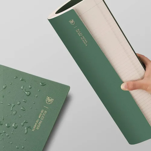 Miniatura 5 de EMSHOI Cuaderno con espiral A4, cuaderno de rayas universitario - 300 páginas, papel grueso de 100 g/m², se abre 180° para colocarse plano