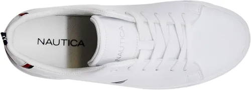 Miniatura 4 de Nautica Tenis bajos con cordones para niños y niños elegantes zapatos de vestir para jóvenes, ideales para tenis y caminar