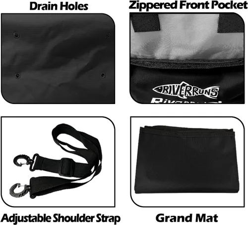 Miniatura 6 de Riverruns Bolsa para Vadeadores de Pesca y Caza con Malla Ventilada, Bolsa de Almacenamiento para Botas de Vadeadores para Senderismo, Camping