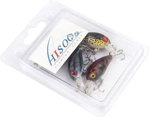 Miniatura 7 de Micro señuelos de pesca, cebos de crankbaits, mini señuelo de pesca Swimbaits Micro Crank Baits Topwater Señuelos para agua dulce y salada, semillas