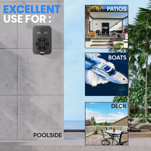 Miniatura 8 de PyleUsa Par de altavoces Bluetooth para interiores y exteriores, 500 W, doble impermeable, 5.25 pulgadas, sistema de altavoces de rango completo