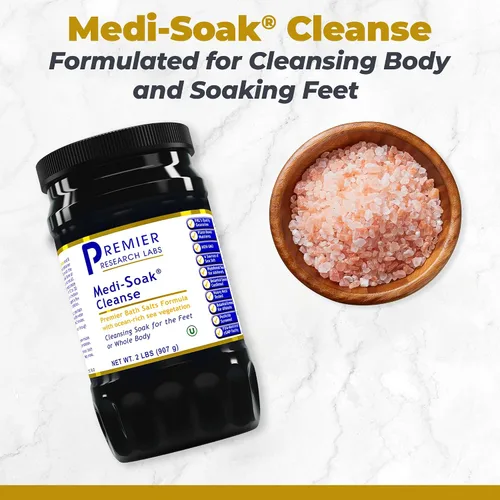 Miniatura 2 de Premier Research Labs Medi-Soak - Sales de baño para remojo de pies y cuerpo, baño de sal marina para mujeres y hombres, baño mineral relajante