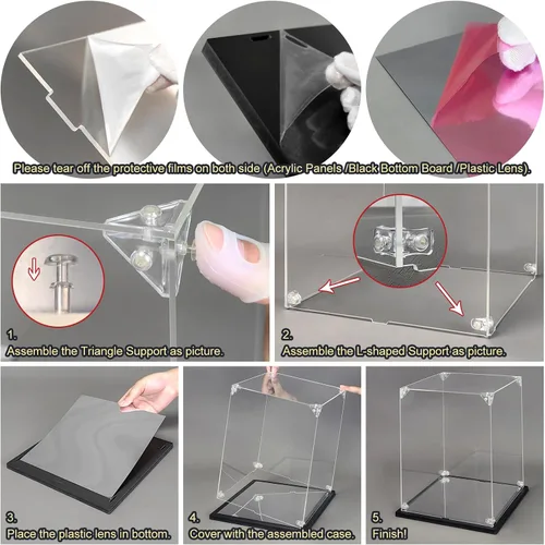 Miniatura 3 de Vitrina acrílica para coleccionables, caja de exhibición para ensamblar para Lego 75300 75304 75349, modelo de casco, caja acrílica transparente
