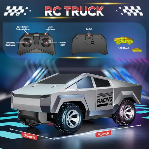 Miniatura 2 de 1:24 Coche RC Juguetes, Camión RC Todo Terreno de Alta Velocidad 2WD con Luz y Espacio de Carga, Vehículos Todo Terreno de 2.4GHz Control Remoto