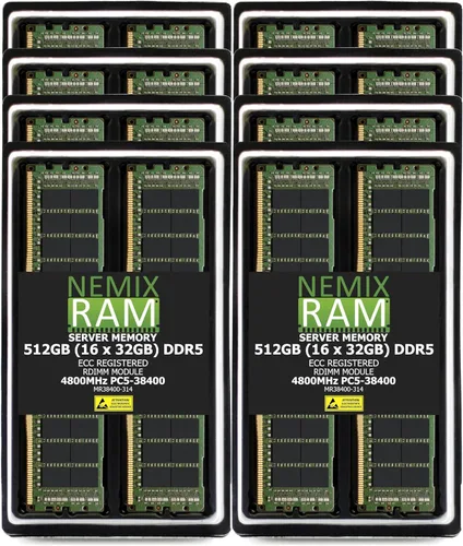 Miniatura 7 de Memoria NEMIX RAM de servidor RDIMM NEMIX RAM de 32 GB 1X32 GB DDR5 4800 MHz PC5-38400 1Rx4 1.1V CL40 288-PIN ECC