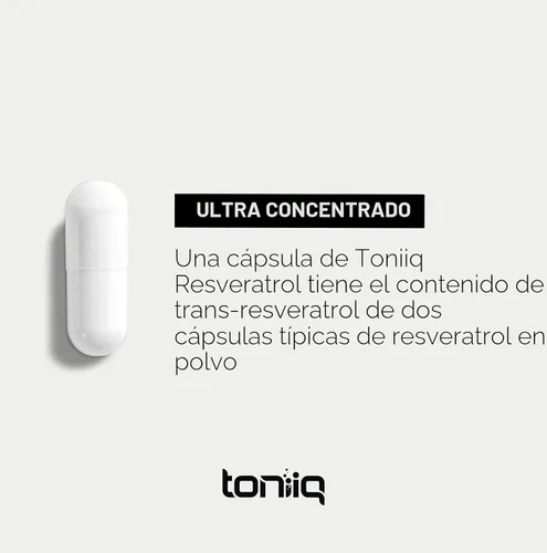 Miniatura 4 de Toniiq Cápsulas de Resveratrol de ultra alta pureza - 98% Trans-Resveratrol - Altamente purificado y biodisponible - 60 cápsulas Suplemento