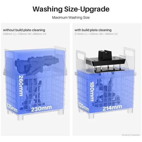 Miniatura 2 de ELEGOO Mercury Plus V3.0 - Estación de lavado y curado, gran capacidad de 7.5 L, compatible con impresoras 3D Mars Saturn Photon Halot MSLA LCD DLP