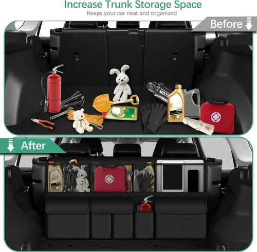 Miniatura 3 de Organizador colgante para maletero de automóvil, apto para Toyota RAV4, plegable, de gran capacidad, 41.3 x 20 pulgadas, organizador de maletero