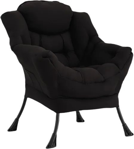 Miniatura 24 de Welnow - Silla perezosa con otomana, moderna silla de descanso con reposabrazos y bolsillo lateral, juego de sillón tapizado de ocio, sillón