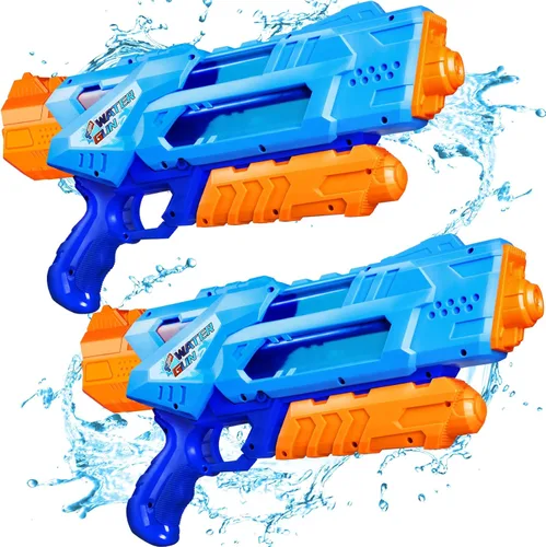 Quanquer Pistolas de agua de 1200 cc para niños y adultos, paquete de 2 súper remojadores de agua con excelente rango, ideas de regalo para verano,