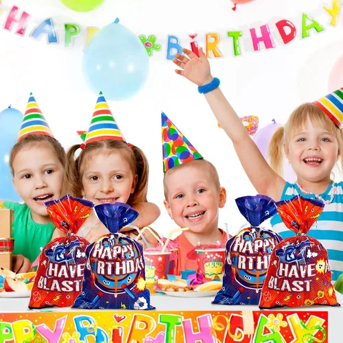 Miniatura 5 de Pajean 100 bolsas de regalo de guerra para fiesta de baby shower, bolsas de golosinas de guerra para fiesta de cumpleaños de guerra, suministros