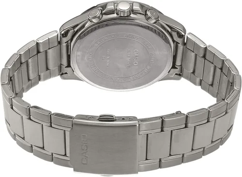 Miniatura 4 de Casio #MTP1374D-7AV Reloj de pulsera de metal estándar con esfera plateada multifunción para hombre, plateado, VestidoFormal
