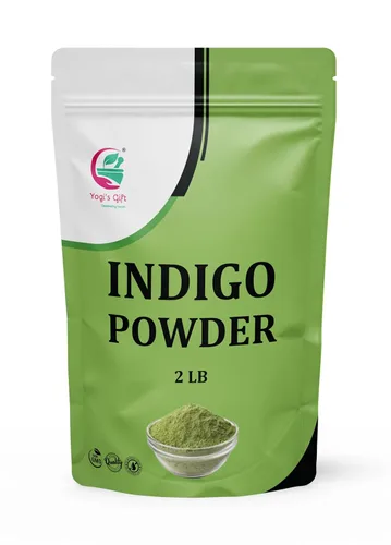 Polvo índigo para cabello 2 LB | Ideal para cabello negro y oscuro | Indigofera Tinctoria | Henna negra | Color natural para el cabello | por Yogi's