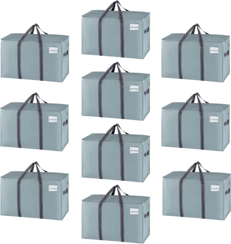 Miniatura 45 de VENO - Paquete de mudanzas, cajas de almacenamiento para embalaje universitario con tapas alternativas, para dormitorio, extragrande, asas