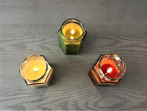Miniatura 3 de Rainier's Gifts Vela perfumada hexagonal (algodón de manzana), aromaterapia, 5.5 onzas, 25-35 horas de tiempo promedio de combustión
