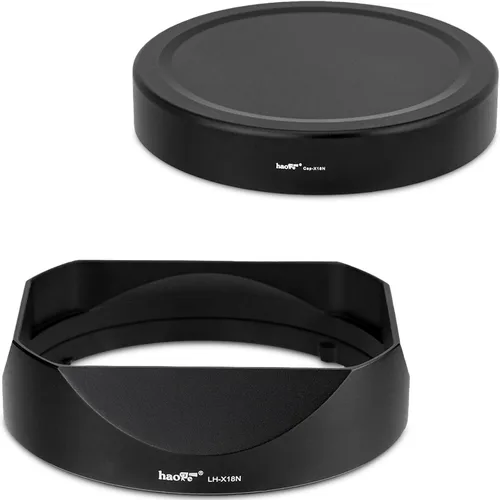 Haoge LH-X18N Bayoneta Square Metal Lens Hood para Fujifilm Fuji XF 0.630-3.150 in F4 R OIS WR, Fujinon XF16-55mmF2.8 R LM WR II Pantalla de lente