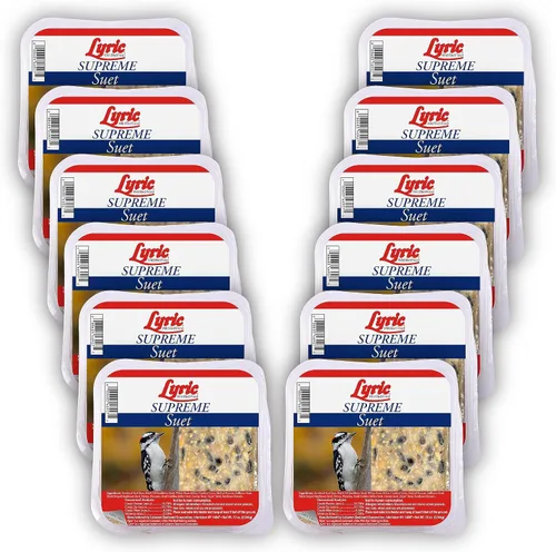 Miniatura 7 de Pasteles de Sebo Lyric Supreme de Semillas para Aves Silvestres, 12 oz. (Paquete de 12)
