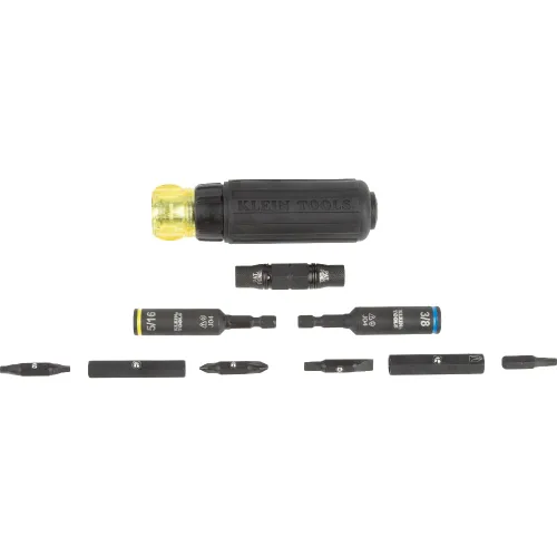 Miniatura 6 de Klein Tools Kit de prueba eléctrica con medidor de abrazadera, 3 probadores, cables, bolsa y baterías y destornillador de trinquete/destornillador