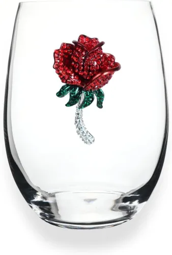 Miniatura 5 de THE QUEENS' JEWELS Magnolia - Copa de vino con tallo con joyas, 21 onzas, regalo único para mujeres, cumpleaños, lindo, divertido, sin pintar
