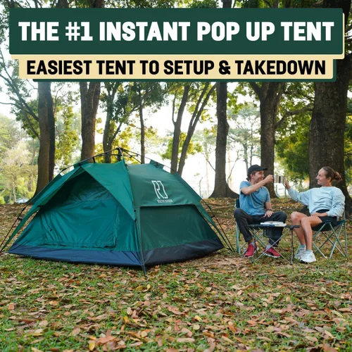 Miniatura 2 de Reactive Outdoor Tent - 3 Second Tent - 3 Sec Instant Pop Up Tent - Easy and Quick Setup Camping Tent - 1 Person Setup Waterproof Double Layer