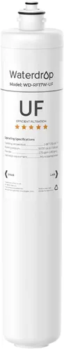 Waterdrop RF17W-UF - Filtro de agua de 0.01 μm de repuesto para filtro de agua debajo del fregadero Waterdrop 17UBW-UF, reduce el plomo, el cloro,