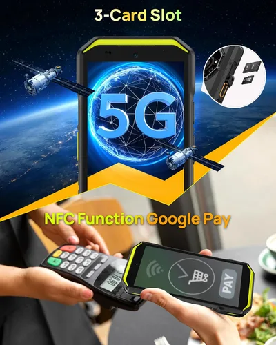 Miniatura 7 de Ulefone Armor X32 Pro 5G Teléfono resistente, MTK Dimensity 6300, 16+256GB, Android 15, Widevine L1, visión nocturna de 64MP/25MP, linterna
