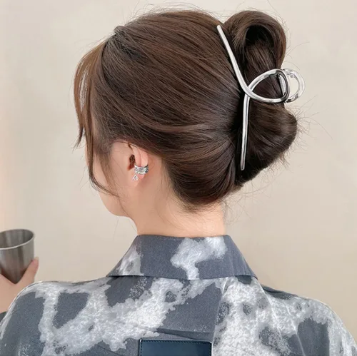 Miniatura 5 de Paquete de 3 pinzas de metal grandes para cabello grueso y largo, pinzas de pelo extra grandes de 5.3 pulgadas para mujeres, pinzas de plátano