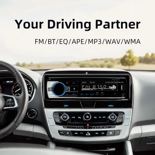 Miniatura 3 de JSD-520 Coche Estéreo Audio Solo DIN Bluetooth Manos Libres FM Radio Receptor USB Carga/MP3/AUX/TF, No Reproductor de CD