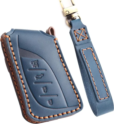 Miniatura 11 de Funda de llavero de cuero para llaves de auto Lexus 2021-2025 ES RX 350 Compatible con la nueva carcasa de llave Lexus LS NX Negra