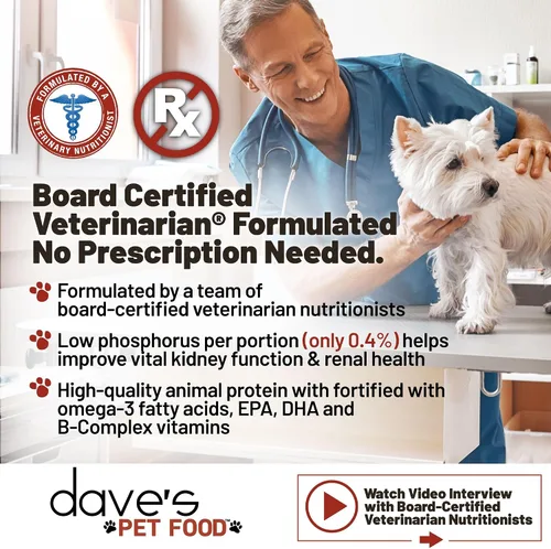 Miniatura 2 de Dave's Pet Food Kidney Care - Alimento para perros (fórmula de pollo desmenuzable), sin receta, bajo en fósforo, bajo en proteínas, soporte renal