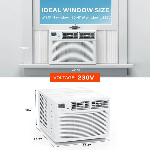 Miniatura 6 de ROVSUN - Aire acondicionado para ventana de 23200 BTU con calefacción, unidad de aire acondicionado y calentador combo con control inteligente por