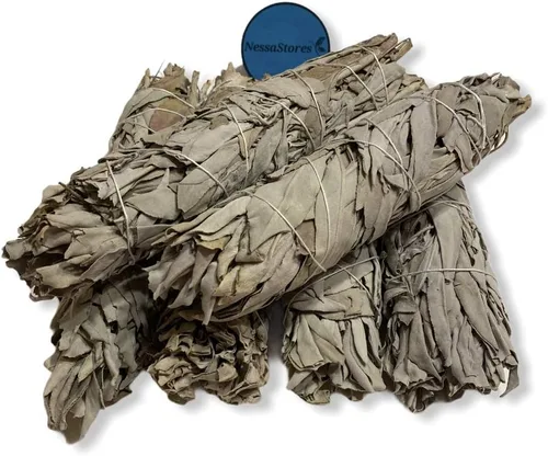 NESSASTORES - Paquete de incienso en barra de salvia blanca California de 7 a 8 pulgadas #JC-009 (1 unidad)