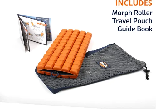Miniatura 3 de Brazyn Morph Rodillo de espuma (Alfa-Naranja): Rodillo de espuma plegable de viaje para alivio del dolor, recuperación muscular después
