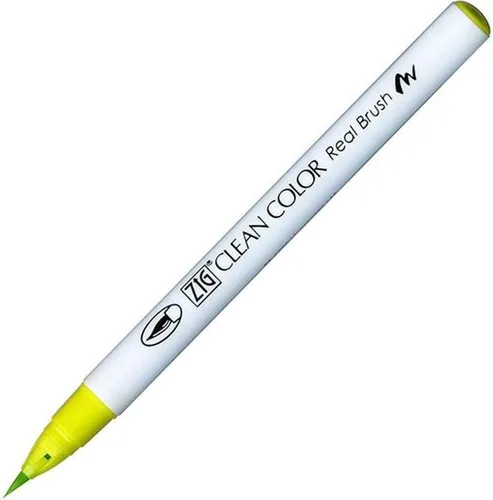 Zig Marcador de pincel real de color limpio, verde amarillo