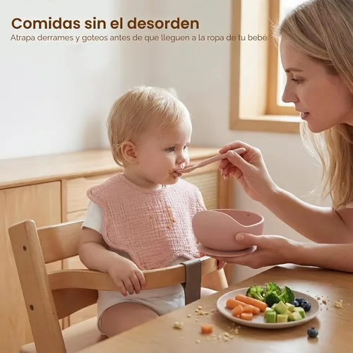 Miniatura 3 de Konssy Baberos de muselina para bebé 100% algodón absorbente tipo bandana para babeo y dentición, set de 6 para bebés niños y niñas Floral