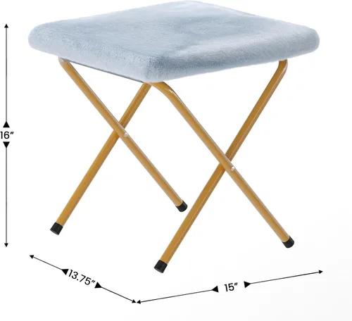 Miniatura 5 de Flash Furniture Gwen - Silla plegable de gran tamaño con otomana, silla lunar de piel sintética, marco de acero duradero, para dormitorio